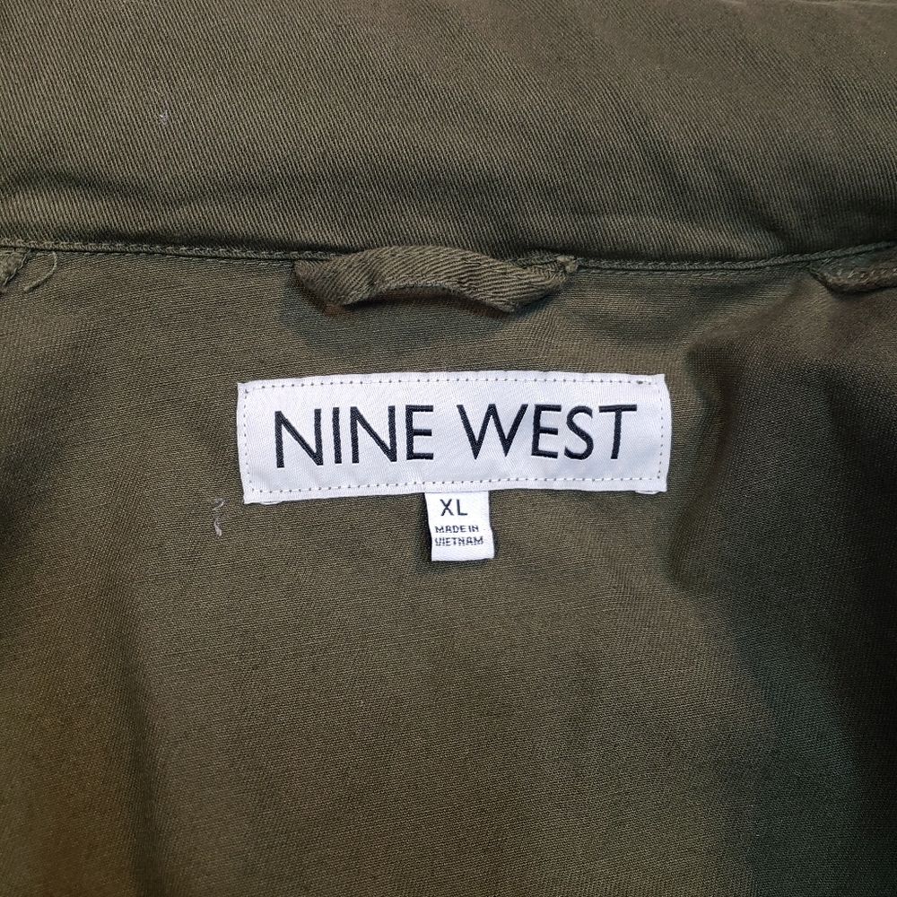 NWT Nine West Olive Green Cargo Utility Jacket Size XL - Picture 14 of 16